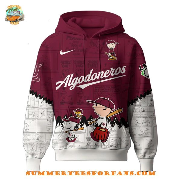 Algodoneros Union Laguna Snoopy 75th Anniversary of Peanuts Hoodie Longpants Cap