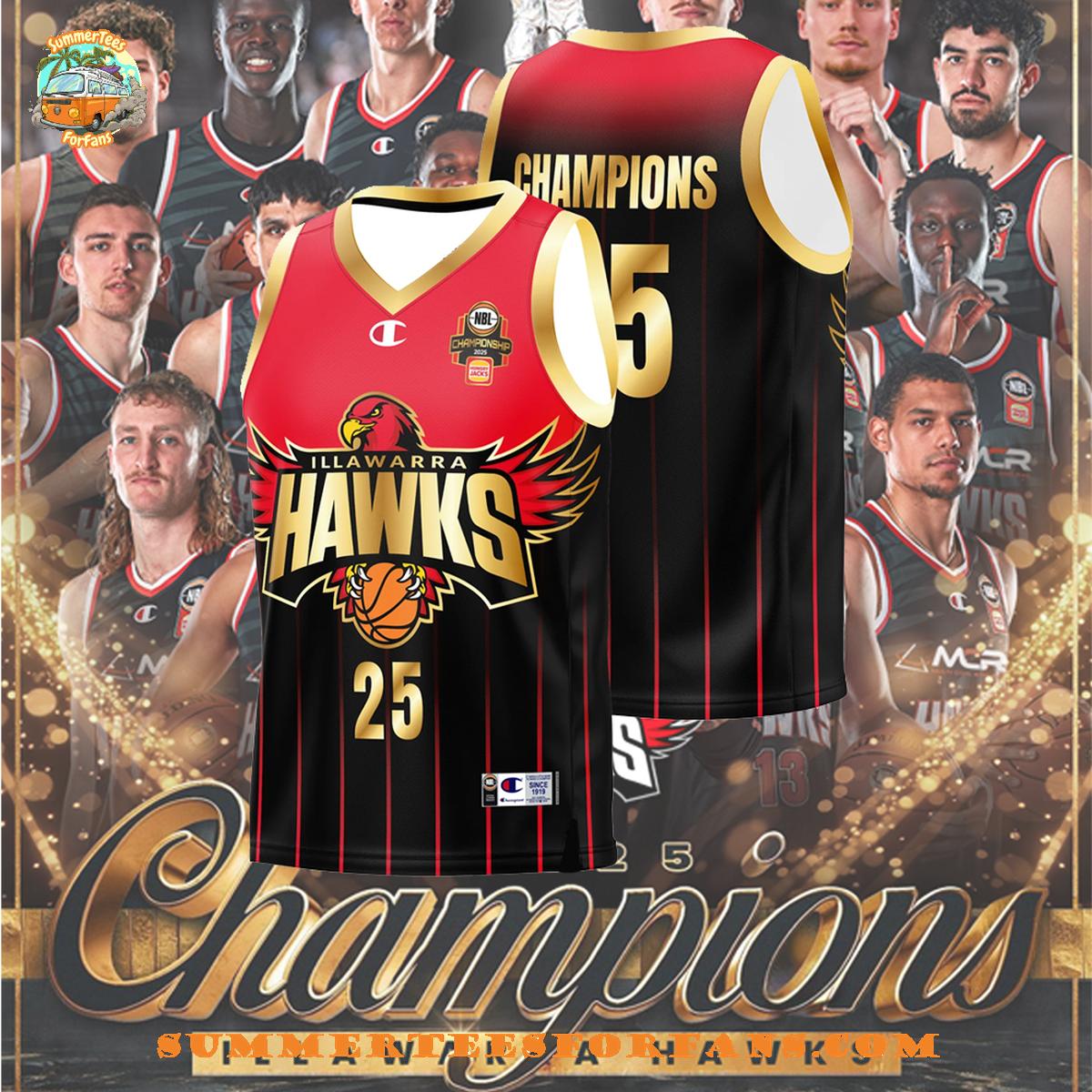 Illawarra Hawks NBL 25 Finals Champions 2025 Basketball Jersey Illawarra Hawks NBL 25 Finals Champions 2025 Basketball Jersey