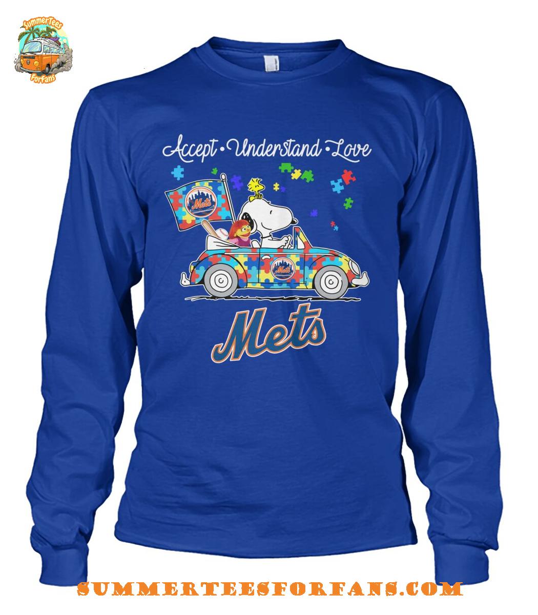 New York Mets Snoopy And Muppets Driving Car Autism Accept Understand Love T-Shirt New York Mets Snoopy And Muppets Driving Car Autism Accept Understand Love T-Shirt