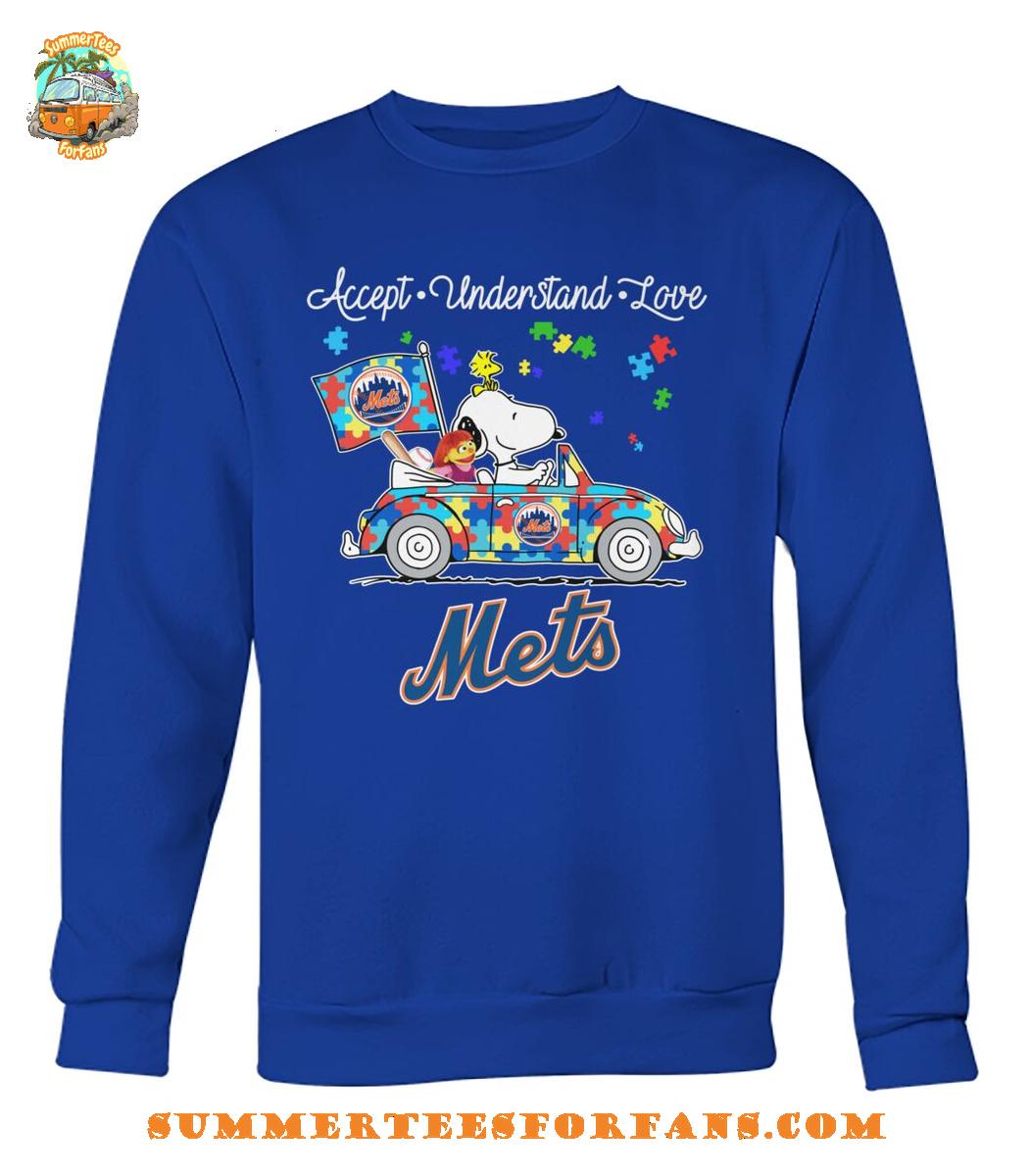 New York Mets Snoopy And Muppets Driving Car Autism Accept Understand Love T-Shirt New York Mets Snoopy And Muppets Driving Car Autism Accept Understand Love T-Shirt