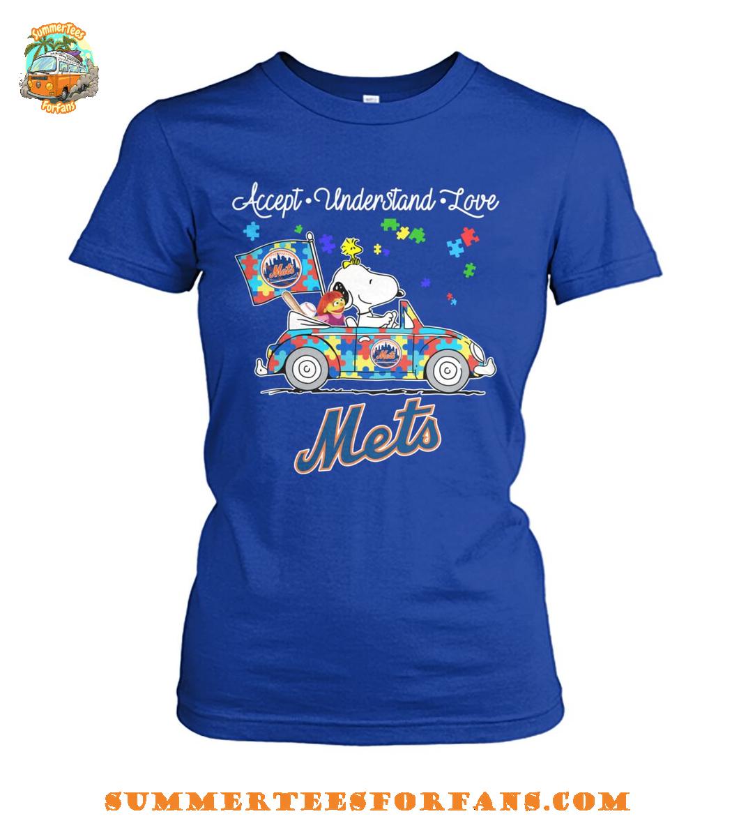 New York Mets Snoopy And Muppets Driving Car Autism Accept Understand Love T-Shirt New York Mets Snoopy And Muppets Driving Car Autism Accept Understand Love T-Shirt