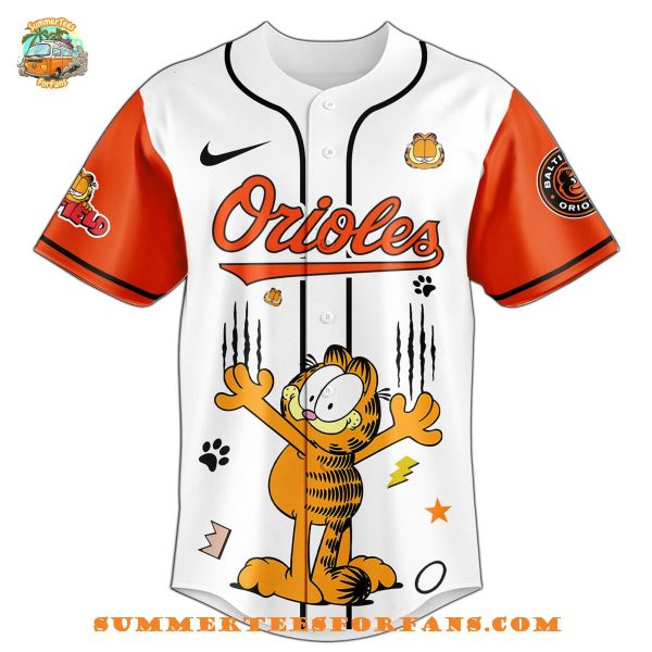 Baltimore Orioles MLB Garfield Cat 2025 Baseball Jersey