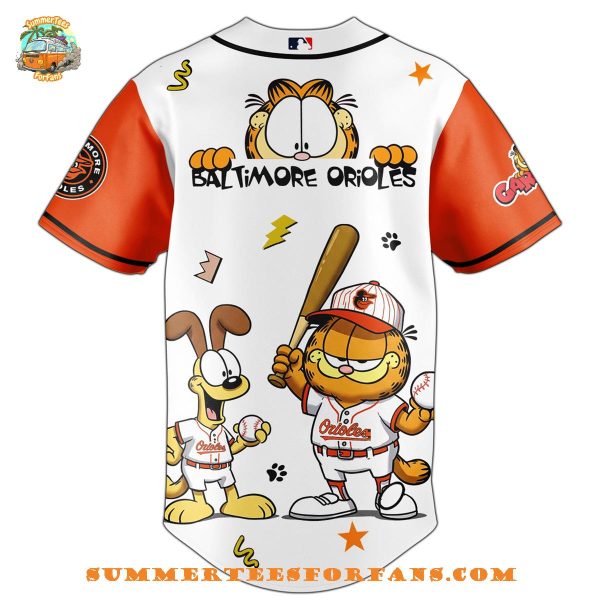 Baltimore Orioles MLB Garfield Cat 2025 Baseball Jersey