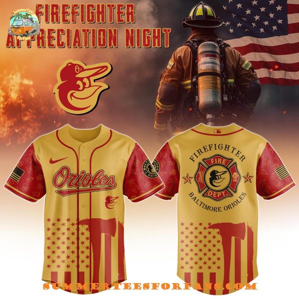 Baltimore Orioles MLB x Firefighter Appreciation Night 2025 Baseball Jersey