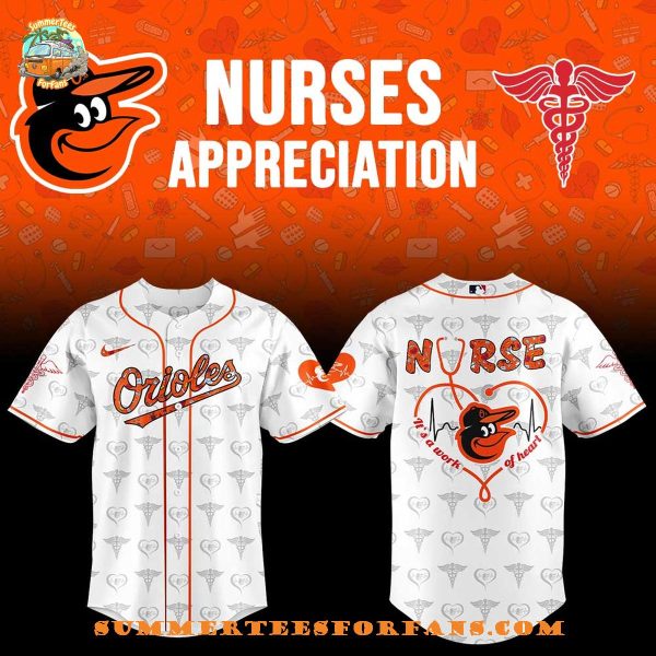 Baltimore Orioles Nurses Appreciation Night 2025 Special New Baseball Jersey