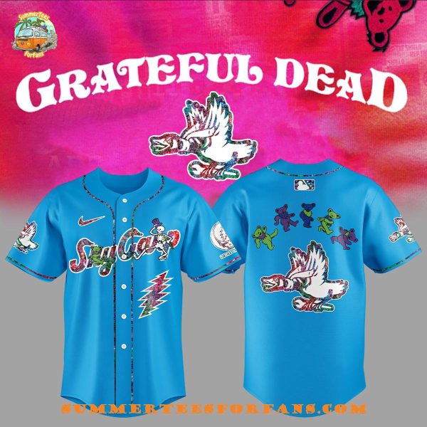 Beloit Sky Carp Grateful Dead Night Green 2025 Baseball Jersey