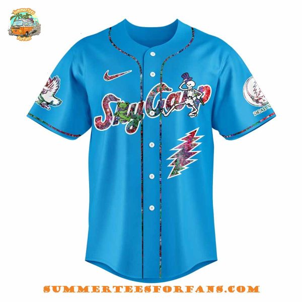 Beloit Sky Carp Grateful Dead Night Green 2025 Baseball Jersey