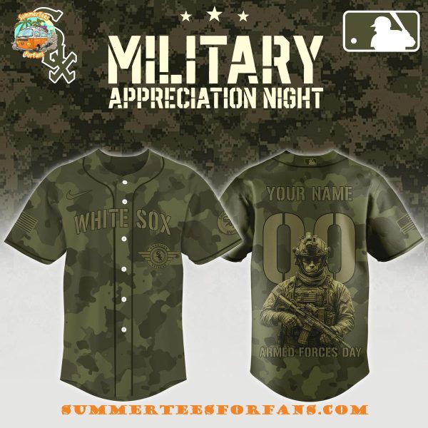 Chicago White Sox MLB Armed Forces Day Night 2025 Baseball Jersey