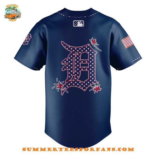 Detroit Tigers Happy Independence Day 2025 Baseball Jersey