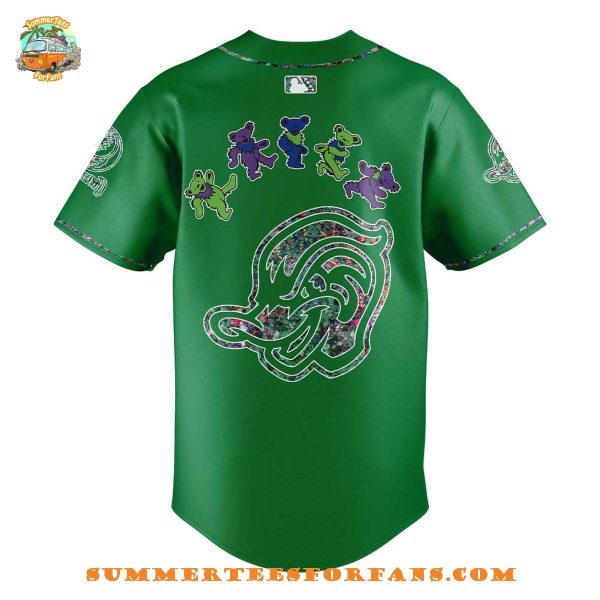 Down East Wood Ducks Grateful Dead 60th Anniversary Baseball Jersey