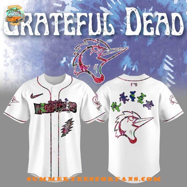 Fayetteville Woodpeckers Grateful Dead 60th Anniversary Baseball Jersey