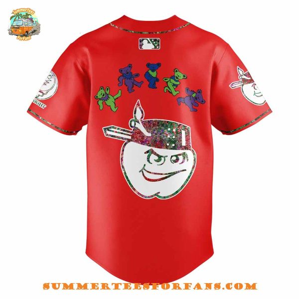 Fort Wayne TinCaps Grateful Dead Night Red 2025 Baseball Jersey