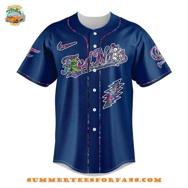 Fredericksburg Nationals Grateful Dead 60th Anniversary Baseball Jersey