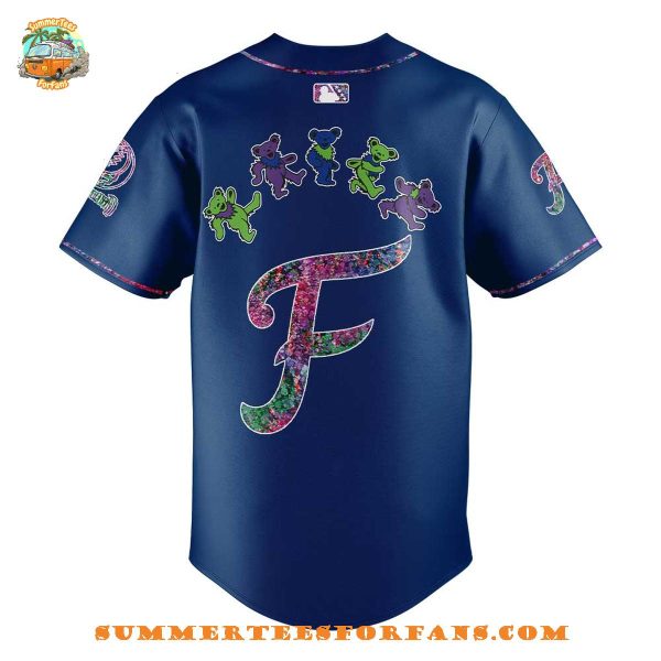 Fredericksburg Nationals Grateful Dead 60th Anniversary Baseball Jersey