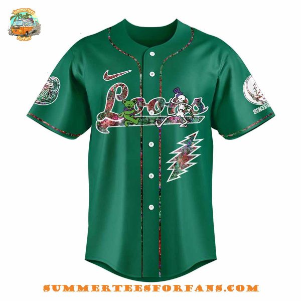 Great Lakes Loons Grateful Dead Night Green 2025 Baseball Jersey