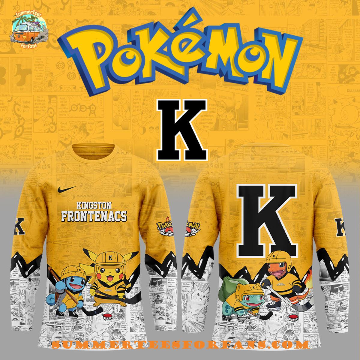 Kingston Frontenacs x Pokemon Go 2025 Special New Hockey Jersey Kingston Frontenacs x Pokemon Go 2025 Special New Hockey Jersey