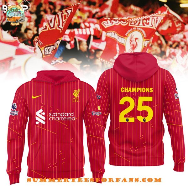 Liverpool Premier League Champions 2025 Hoodie