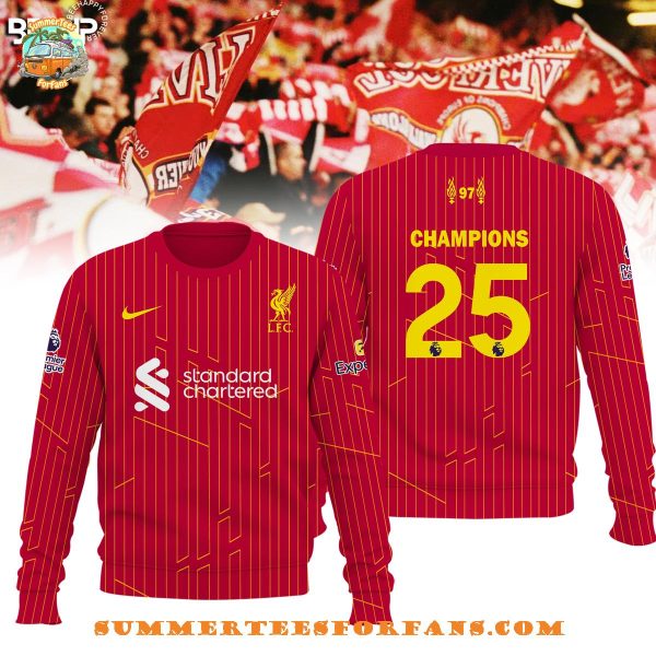 Liverpool Premier League Champions 2025 Hoodie