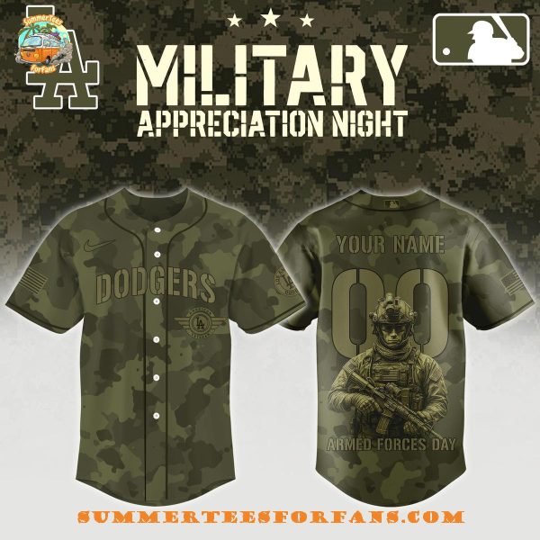 Los Angeles Dodgers MLB Armed Forces Day Night 2025 Baseball Jersey