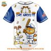 Los Angeles Dodgers MLB Garfield Cat 2025 Baseball Jersey