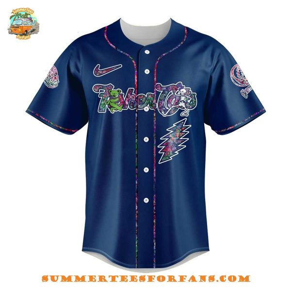 New Hampshire Fisher Cats Grateful Dead Night Blue 2025 Baseball Jersey