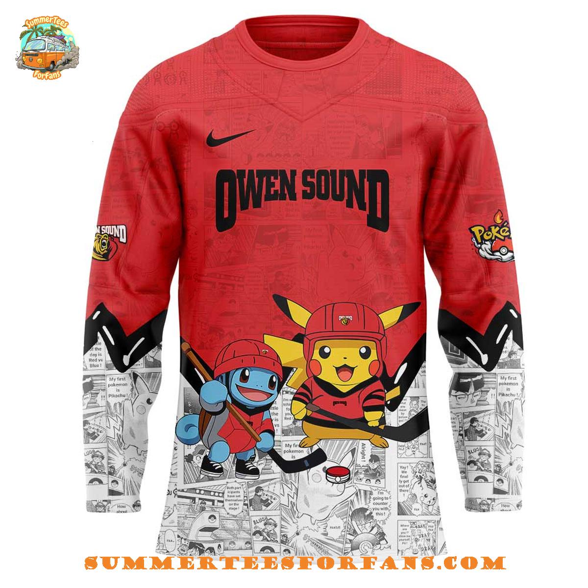 Owen Sound Attack x Pokemon For Fans 2025 Special New Hockey Jersey Owen Sound Attack x Pokemon For Fans 2025 Special New Hockey Jersey