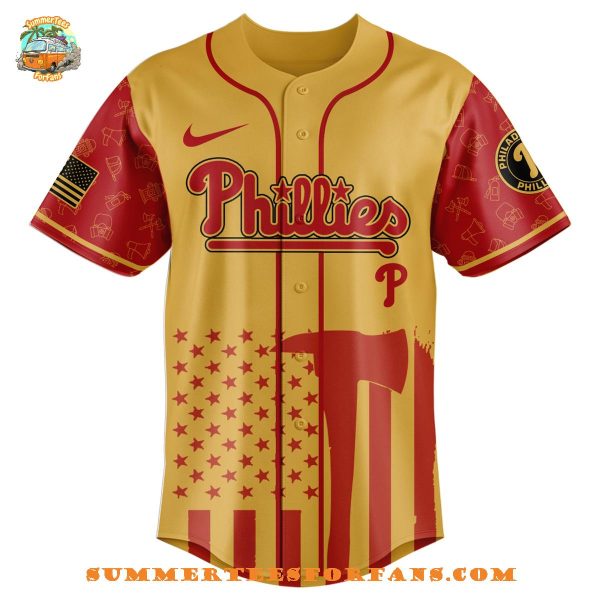 Philadelphia Phillies MLB x Firefighter Appreciation Night 2025 Baseball Jersey