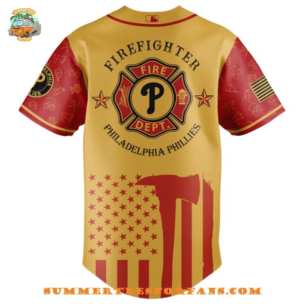 Philadelphia Phillies MLB x Firefighter Appreciation Night 2025 Baseball Jersey