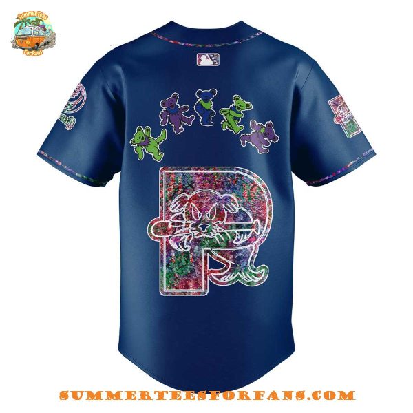 Portland Sea Dogs Grateful Dead Night Blue 2025 Baseball Jersey