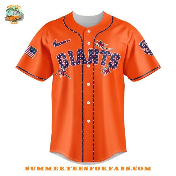 San Francisco Giants Happy Independence Day 2025 Baseball Jersey