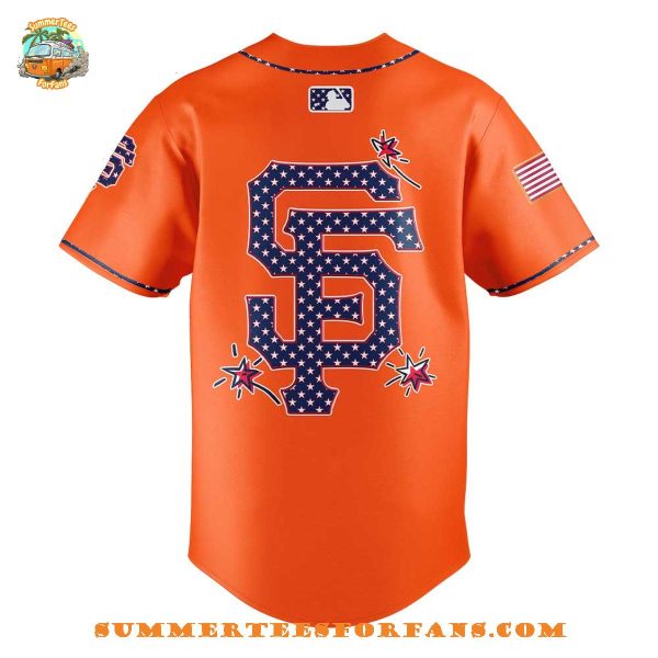 San Francisco Giants Happy Independence Day 2025 Baseball Jersey