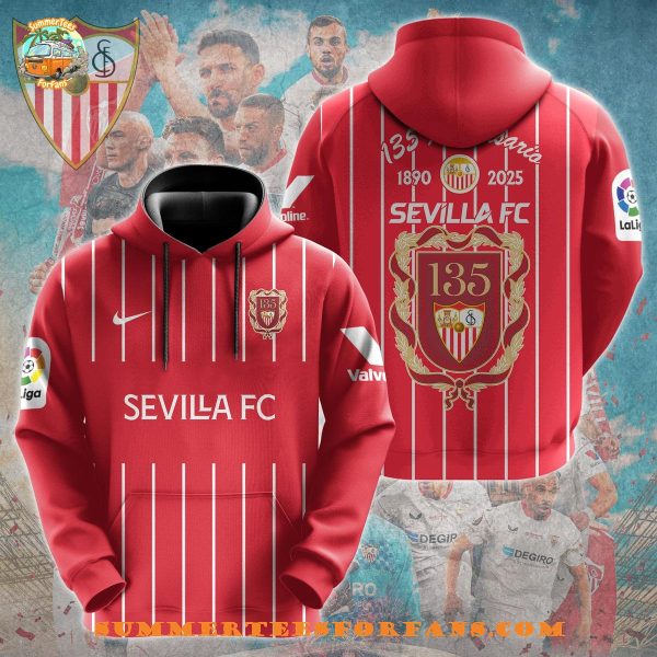 Sevilla FC 135 Anniversary 1890-2025 Red T-Shirt