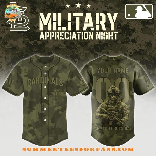 St.Louis Cardinals MLB Armed Forces Day Night 2025 Baseball Jersey
