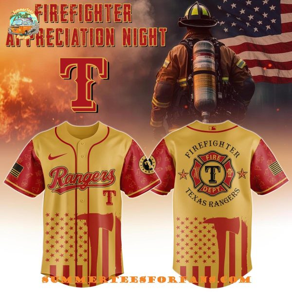Texas Rangers MLB x Firefighter Appreciation Night 2025 Baseball Jersey