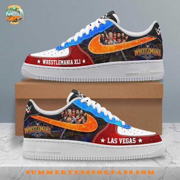 WWE WrestleMania XlI Las Vegas 2025 Air Force 1 Sneakers