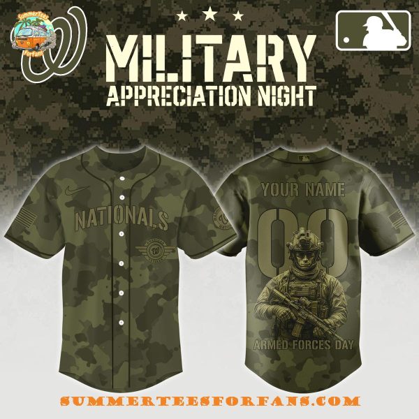 Washington Nationals MLB Armed Forces Day Night 2025 Baseball Jersey