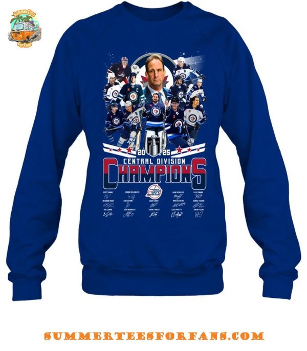 Winnipeg Jets 2025 Central Division Champions T-Shirt