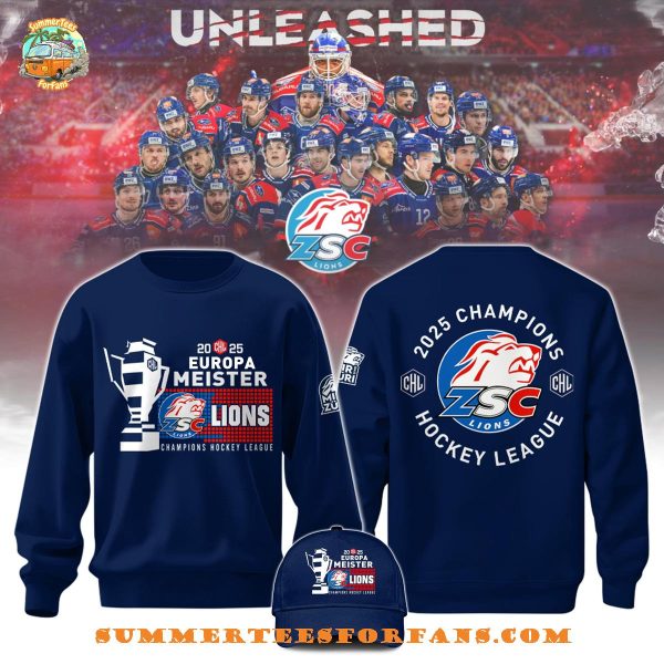 ZSC Lions 2025 Champions Hockey League Europa Meister Hoodie