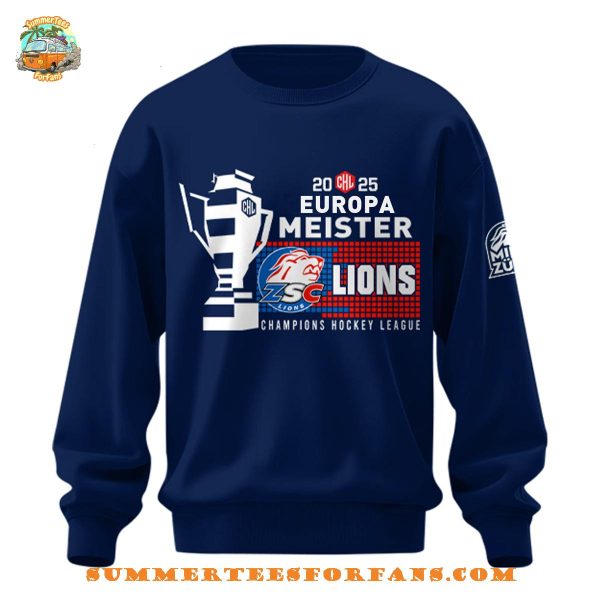ZSC Lions 2025 Champions Hockey League Europa Meister Hoodie