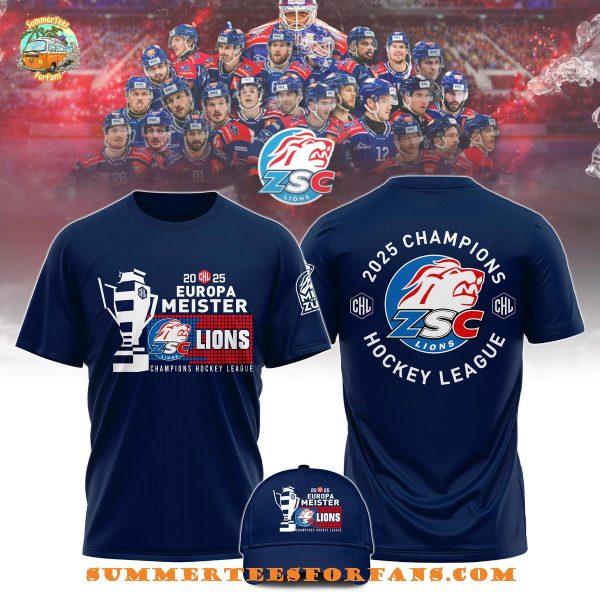ZSC Lions 2025 Champions Hockey League Europa Meister T-Shirt