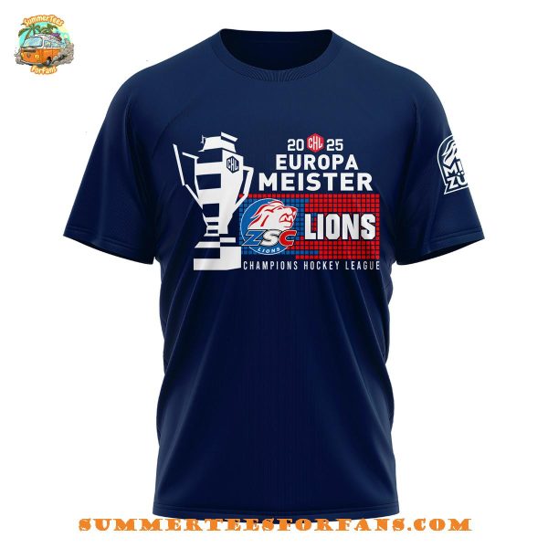 ZSC Lions 2025 Champions Hockey League Europa Meister T-Shirt